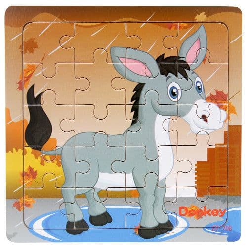 image-Children's poultry animal wooden puzzle