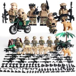 image-Military minifigures assembled children's toys