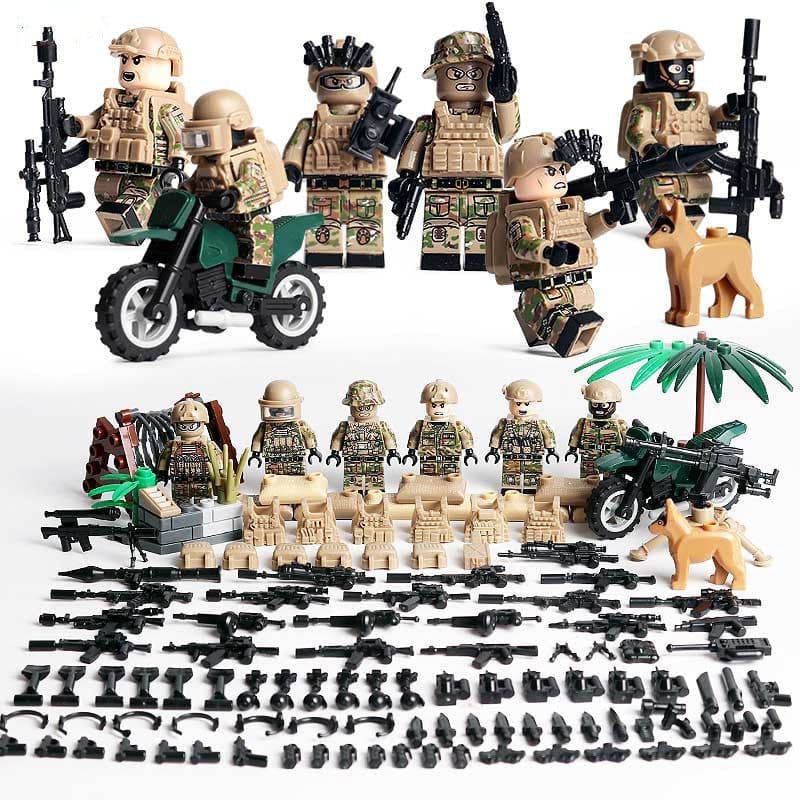 image-Military minifigures assembled children's toys