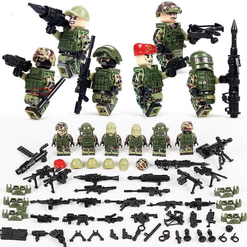 image-Military minifigures assembled children's toys