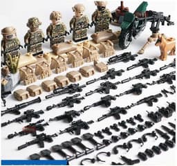image-Military minifigures assembled children's toys