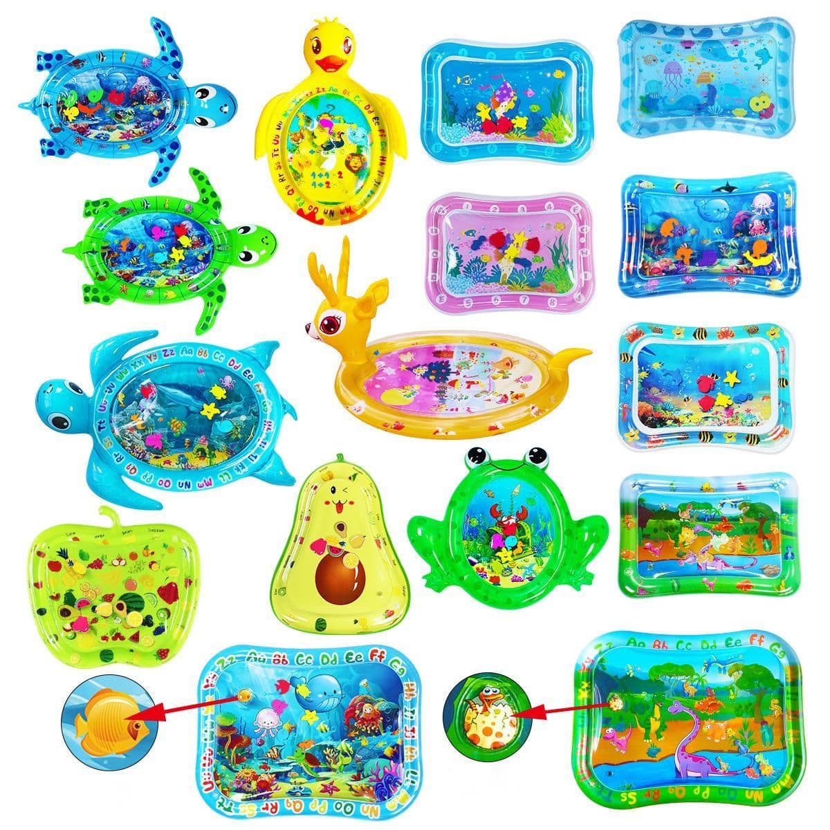 image-Inflatable Sea Turtle Baby Ice Pad Pat Water