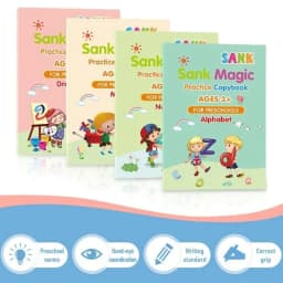 image-Sank Magic Practice Copybook no erase children's poster in English grooved poster