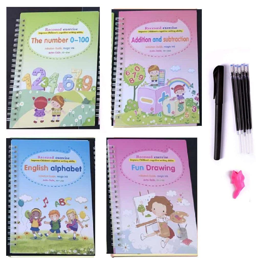 image-Sank Magic Practice Copybook no erase children's poster in English grooved poster