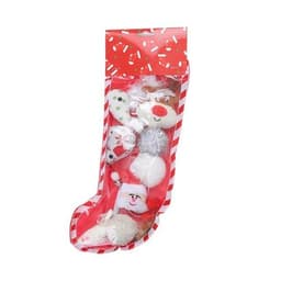 image-Christmas stocking bells plush mouse funny cat stick pet cat toy