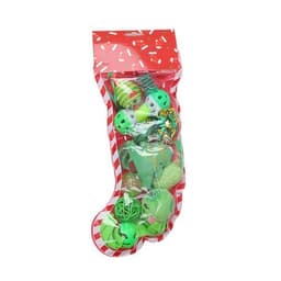 image-Christmas stocking bells plush mouse funny cat stick pet cat toy