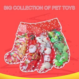image-Christmas stocking bells plush mouse funny cat stick pet cat toy