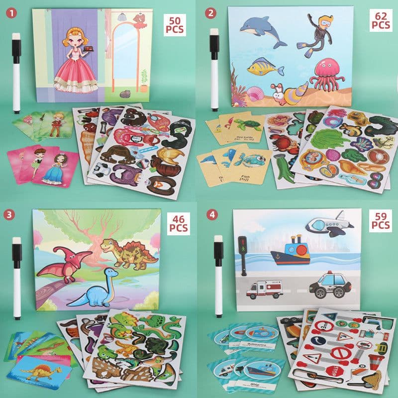 image-Early Childhood Education Puzzle Magnetic DIY Toy Three-dimensional Puzzle Classic Toys For Children