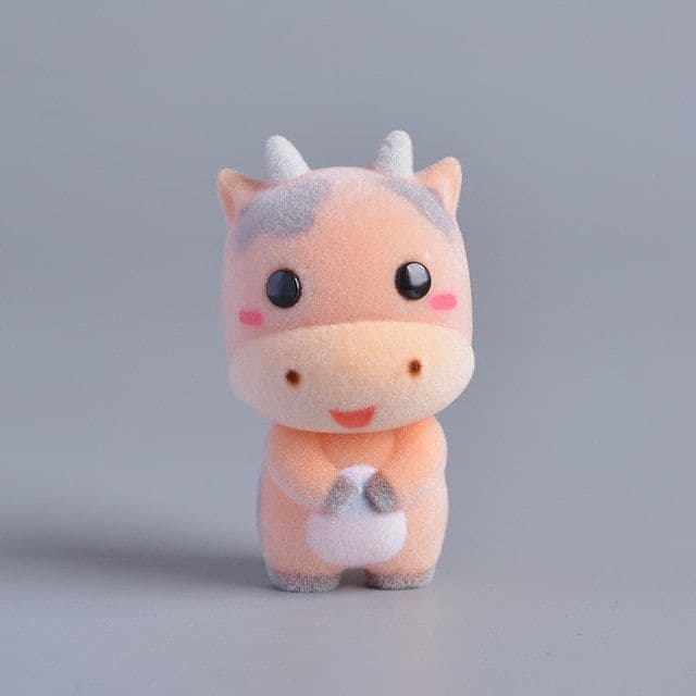 image-Koteta Kawaii PVC Flocking Doll Furry Dog Mini Animals