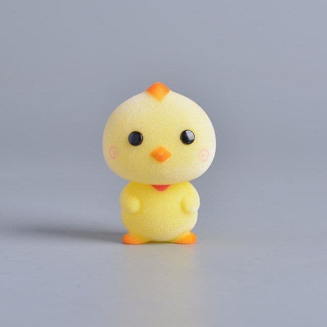 image-Koteta Kawaii PVC Flocking Doll Furry Dog Mini Animals