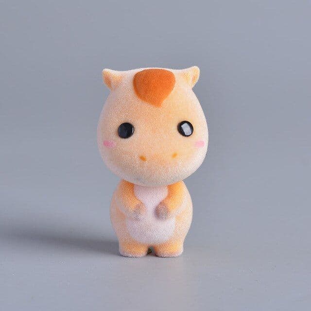 image-Koteta Kawaii PVC Flocking Doll Furry Dog Mini Animals