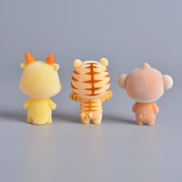 image-Koteta Kawaii PVC Flocking Doll Furry Dog Mini Animals