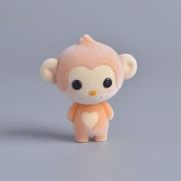 image-Koteta Kawaii PVC Flocking Doll Furry Dog Mini Animals