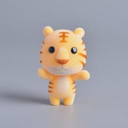 image-Koteta Kawaii PVC Flocking Doll Furry Dog Mini Animals
