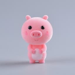 image-Koteta Kawaii PVC Flocking Doll Furry Dog Mini Animals
