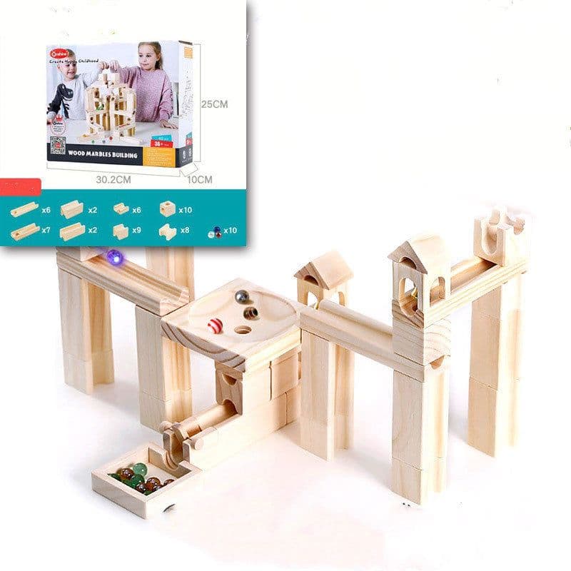 image-Wooden Rainbow Stacking Blocks Creative Colorful Learning And Educational Construction Building Toys
