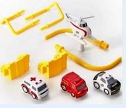 image-Cars Pass Through Big Adventure Parking Lot Rail Car Toy Car Track Kids Toy
