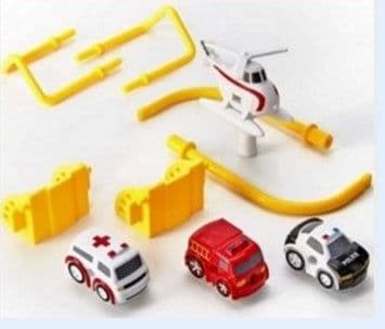 image-Cars Pass Through Big Adventure Parking Lot Rail Car Toy Car Track Kids Toy