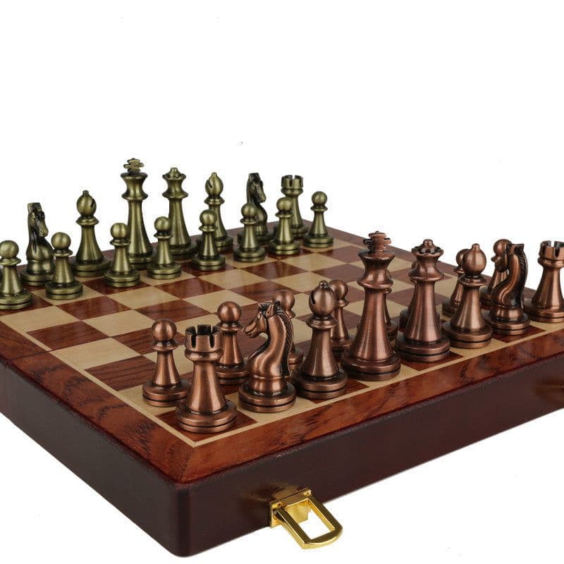 image-Chess Premium Gift Box Metal Bronze Children's Folding