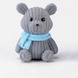 image-Scarf Woolen Bear Kids Play House Toy Birthday Gift Baking Cake Dress Up Plugin
