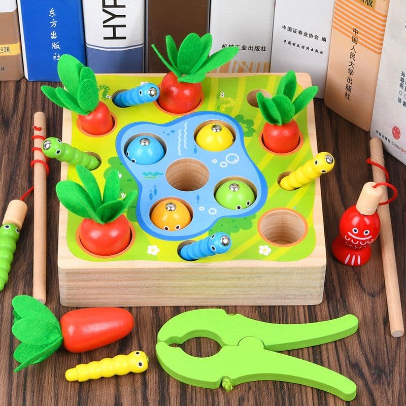 image-Children's Wooden Magnetic Fishing Educational Toy