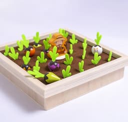 image-Wooden Toys New Vegetable Memory Game Radish Size Matching