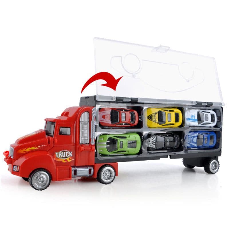 image-Sliding Alloy Children's Toy Container Truck Model
