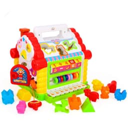 image-Fun House Infant Multifunctional Game Table Puzzle Building Block Toys