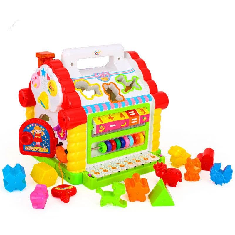 image-Fun House Infant Multifunctional Game Table Puzzle Building Block Toys