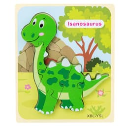 image-Baby Wooden Cartoon Dinosaur 3D Puzzle Jigsaw for Kids Montessori Early Learning Educational Puzzle Toys
