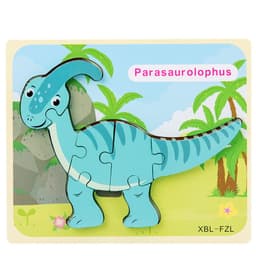 image-Baby Wooden Cartoon Dinosaur 3D Puzzle Jigsaw for Kids Montessori Early Learning Educational Puzzle Toys