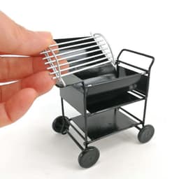 image-Baby House Miniature BBQ Oven Square Grill Decoration