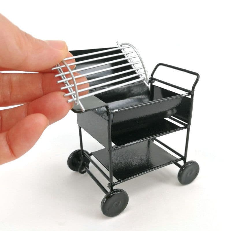 image-Baby House Miniature BBQ Oven Square Grill Decoration