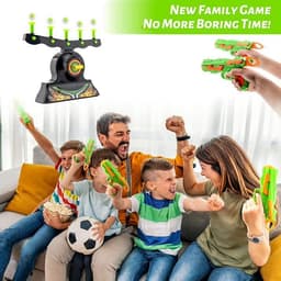 image-Shooting Games Toy For Age 6,7,8,9,10,Years Old Kids,Boys-Glow In The Dark Foam Blaster Toy With 10 Floating Ball Targets And 3 Foam Dart-Ideal Gift