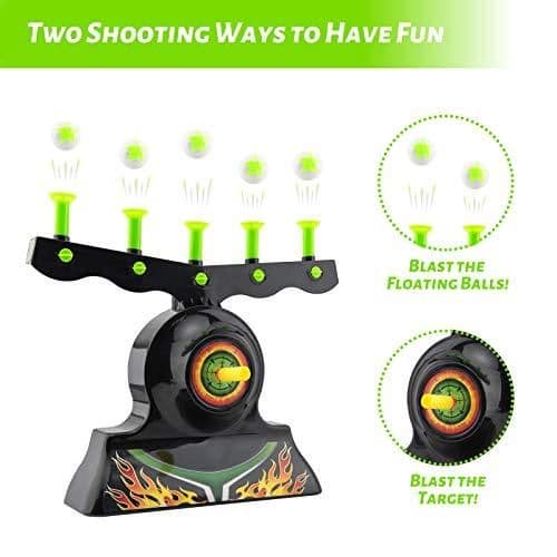 image-Shooting Targets For Guns Shooting Game Glow In The Dark Floating Ball Target Practice Toys For Kids Boys Hover Shot 1 Blaster Toy Gun 10 Soft Foam Balls 3 Darts Gift,Amazon Platform Banned