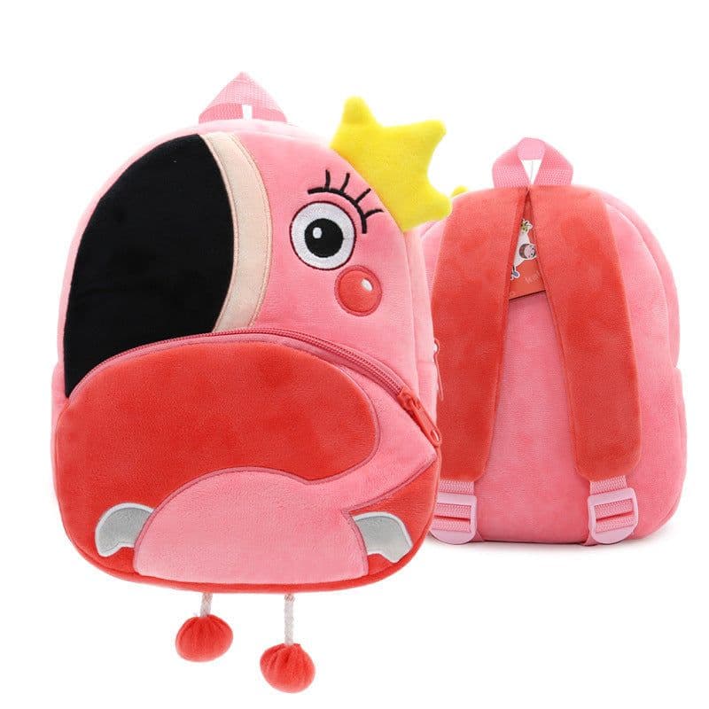 image-Cute Plush Backpacks Kindergarten Cartoon School Bags Children Animal Toys Bag