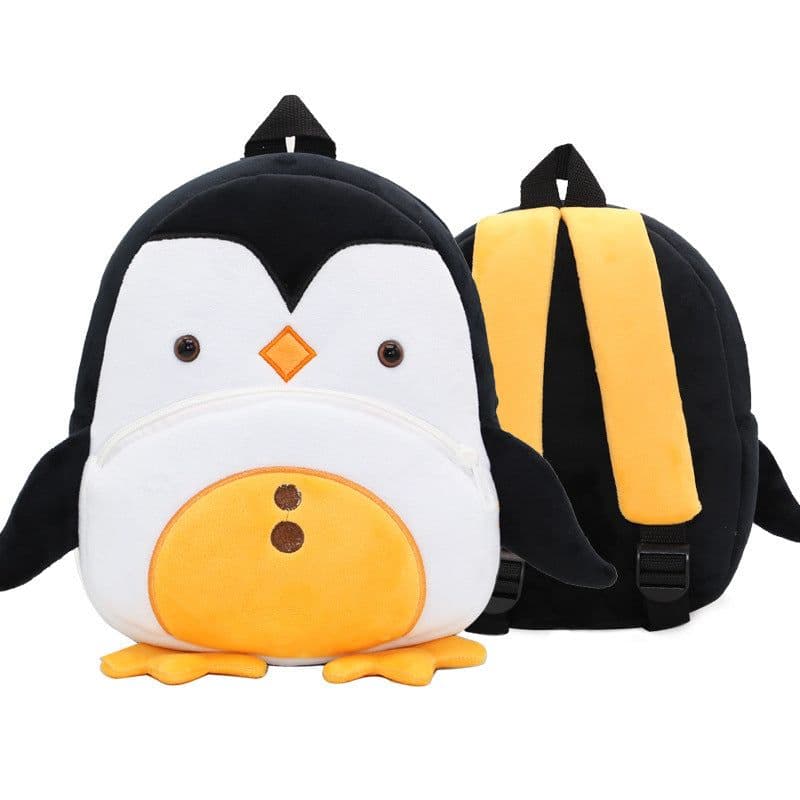 image-Cute Plush Backpacks Kindergarten Cartoon School Bags Children Animal Toys Bag