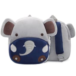 image-Cute Plush Backpacks Kindergarten Cartoon School Bags Children Animal Toys Bag