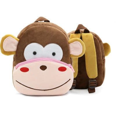 image-Cute Plush Backpacks Kindergarten Cartoon School Bags Children Animal Toys Bag
