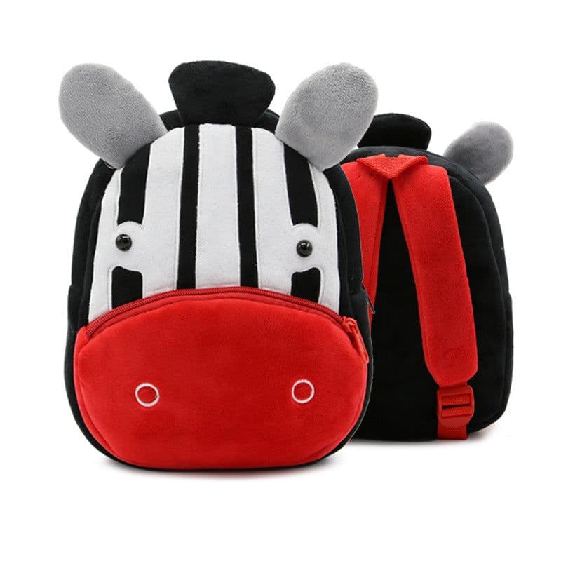image-Cute Plush Backpacks Kindergarten Cartoon School Bags Children Animal Toys Bag