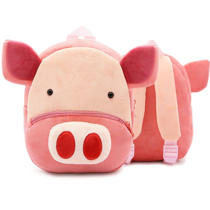 image-Cute Plush Backpacks Kindergarten Cartoon School Bags Children Animal Toys Bag