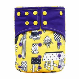 image-New square head bamboo charcoal fiber cloth diapers