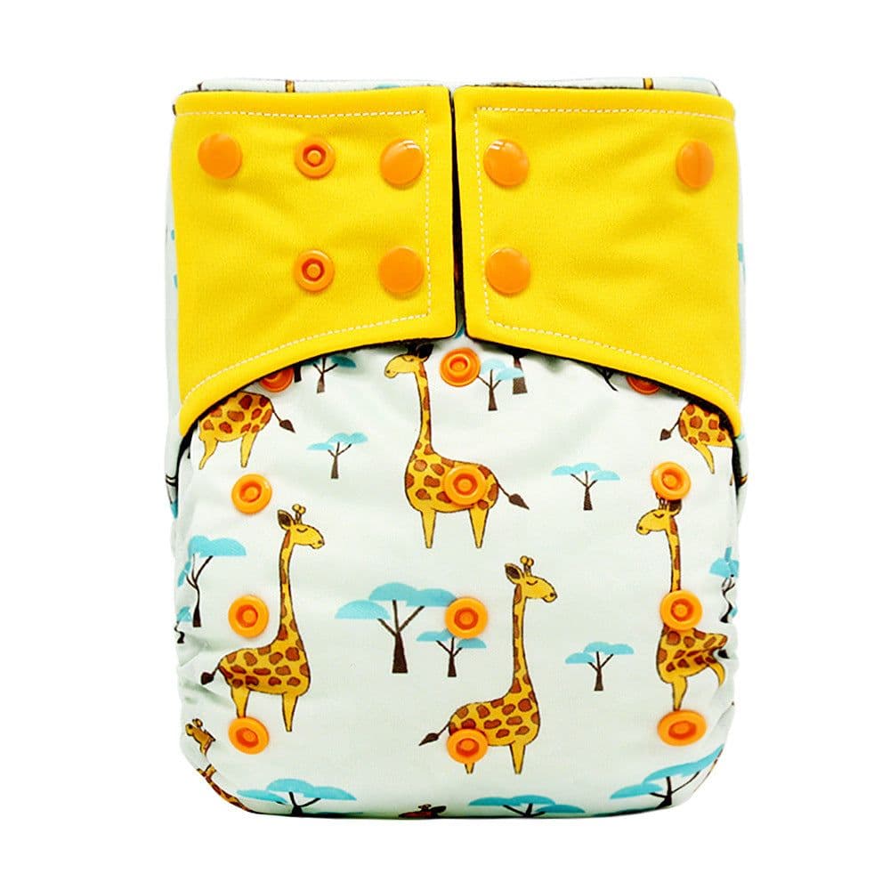image-New square head bamboo charcoal fiber cloth diapers