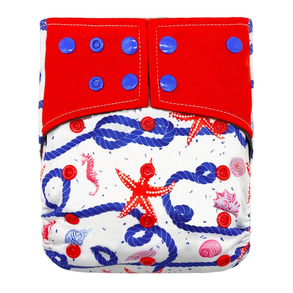 image-New square head bamboo charcoal fiber cloth diapers