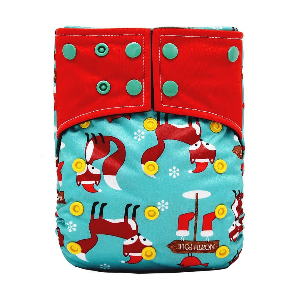 image-New square head bamboo charcoal fiber cloth diapers