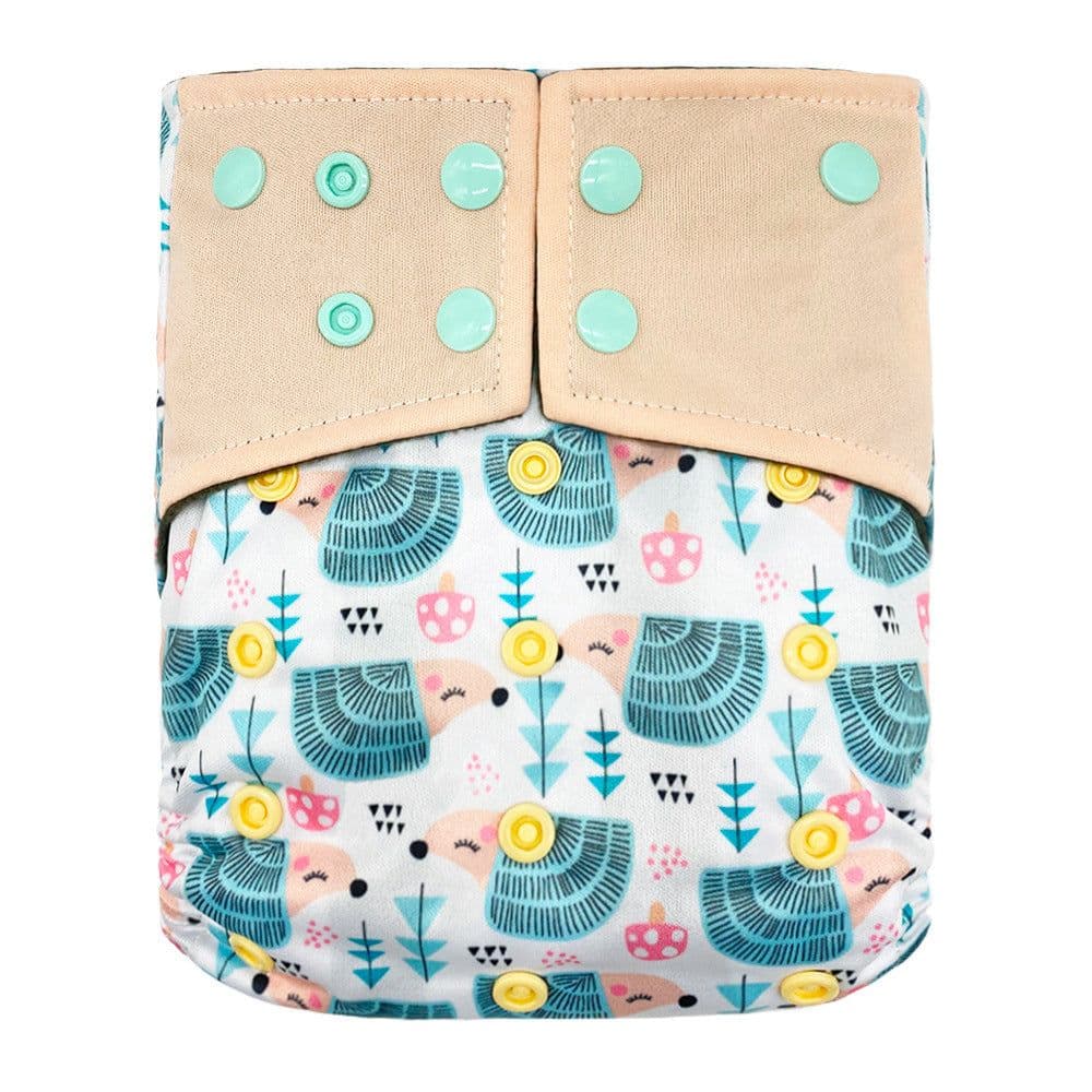 image-New square head bamboo charcoal fiber cloth diapers