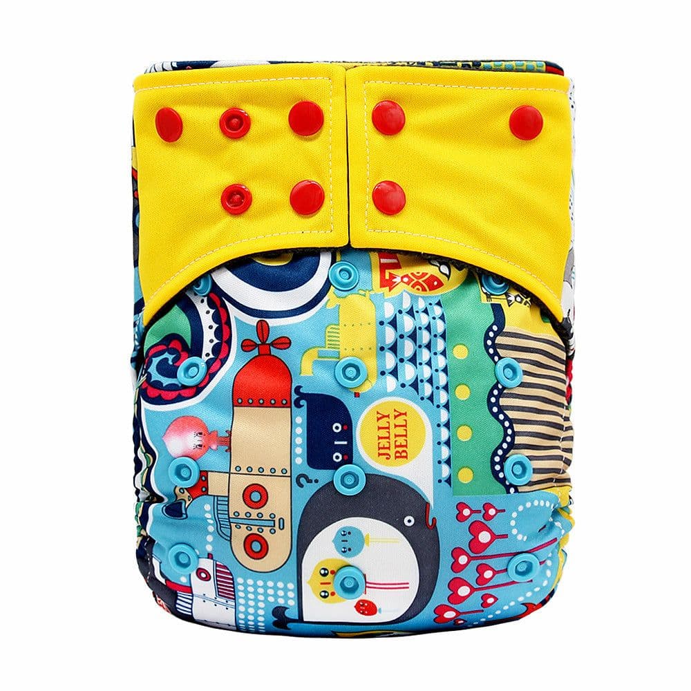 image-New square head bamboo charcoal fiber cloth diapers