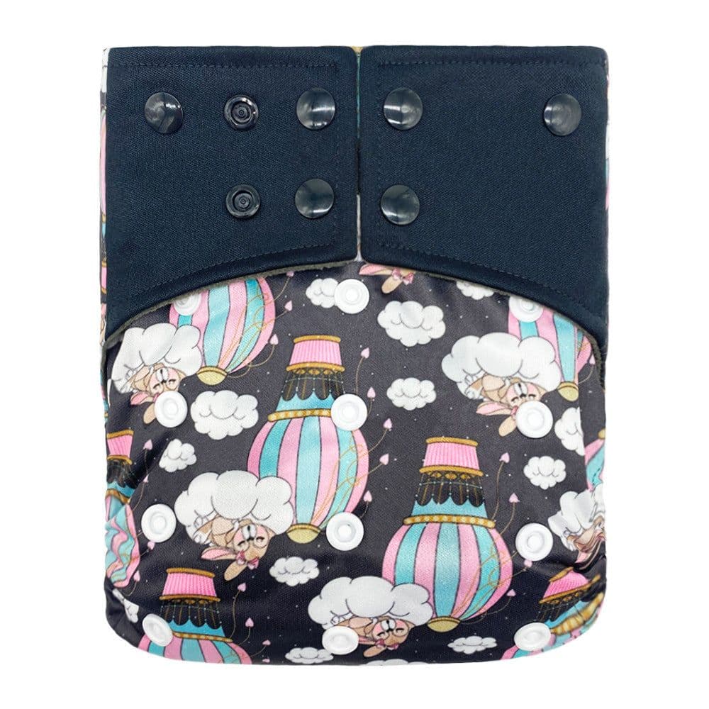 image-New square head bamboo charcoal fiber cloth diapers