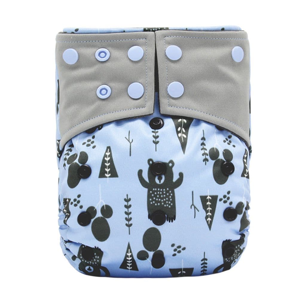 image-New square head bamboo charcoal fiber cloth diapers