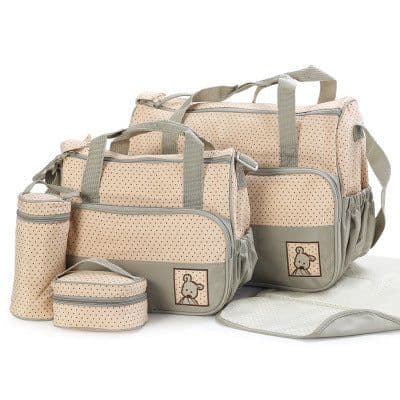 image-Baby Diaper Bag Suits For Mom Baby Bottle Holder Mother Mummy Stroller Maternity Nappy Bags Sets